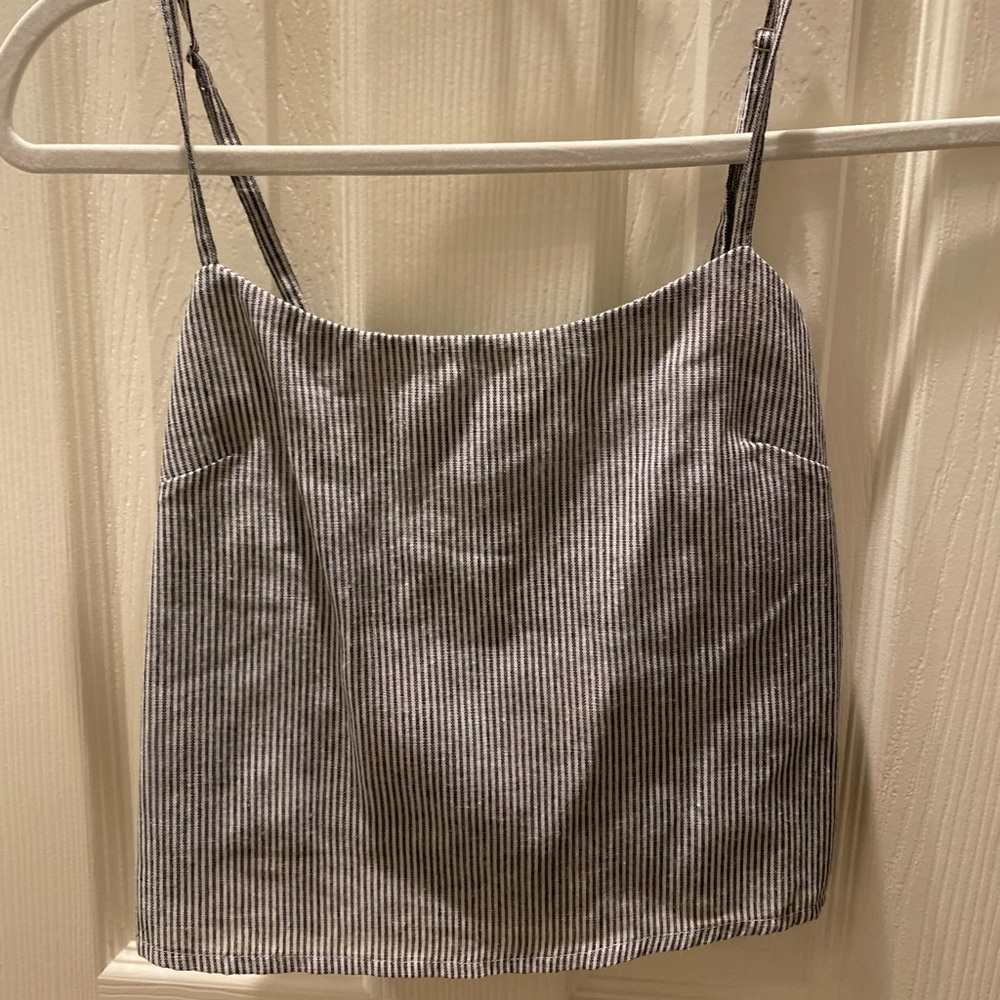 Brandy Melville Blue and white stripped crop tank